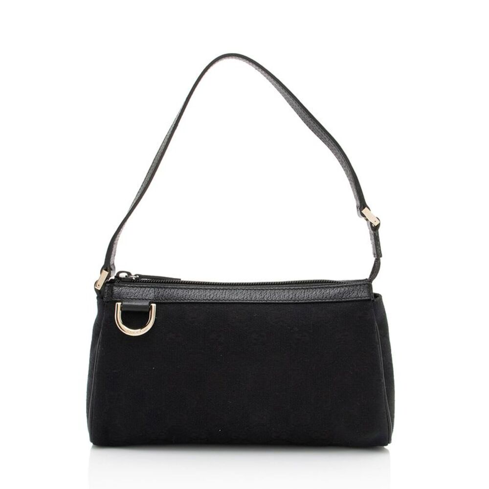 Gucci Vintage GG Canvas Abbey D Ring Pochette